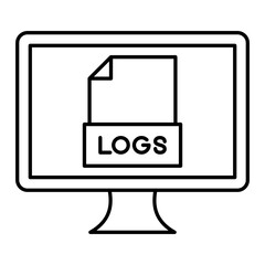 Vector Logs Outline Icon Design