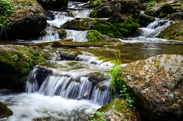 waterfalls green nature 