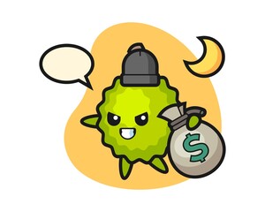 Durian cartoon stolen the money