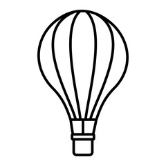 Vector Air Ballon Outline Icon Design