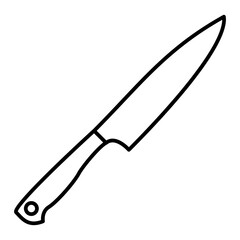 Vector Knife Outline Icon Design