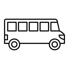 Vector Bus Outline Icon Design