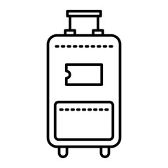 Vector Travel Bag Outline Icon Design