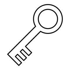 Vector Key Outline Icon Design