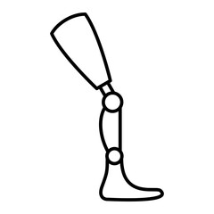 Vector Prosthetic Outline Icon Design