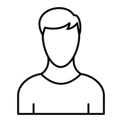 Vector Man Outline Icon Design