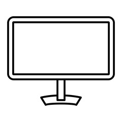 Vector Monitor Outline Icon Design