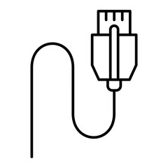 Vector Cable Outline Icon Design