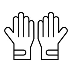 Vector Gloves Outline Icon Design