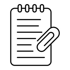 Vector Attached Outline Icon Design