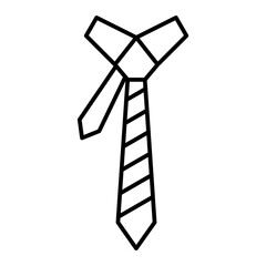 Vector Tie Outline Icon Design