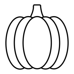 Vector Pumpkin Outline Icon Design
