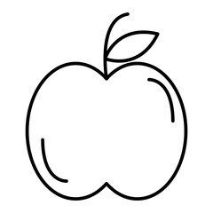 Vector Apple Outline Icon Design