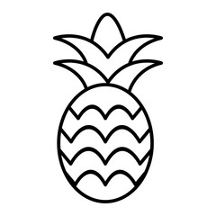 Vector Pineapple Outline Icon Design