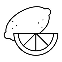 Vector Lemon Outline Icon Design