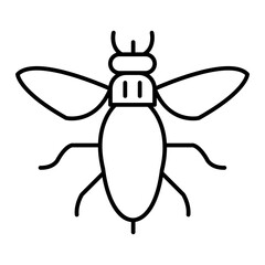 Vector Bee Outline Icon Design