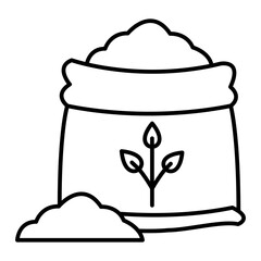 Vector Fertilizer Outline Icon Design