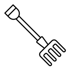 Vector Fork Outline Icon Design