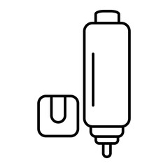 Vector Correction Pen Outline Icon Design