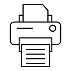 Vector Printer Outline Icon Design
