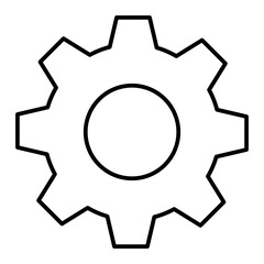 Vector Gear Outline Icon Design