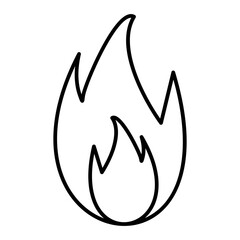 Vector Fire Outline Icon Design