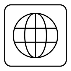 Vector Internet Outline Icon Design