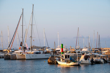 Fototapeta na wymiar Estanyol nautical club, Llucmajor, Mallorca, Balearic Islands, Spain