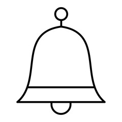 Vector Bell Outline Icon Design