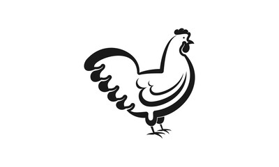 Chicken simple vector design