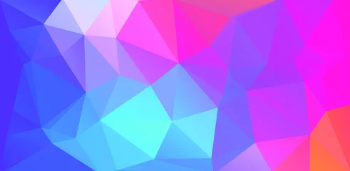 Fototapeten Flat abstract multicolor geometric triangle banner for your design © igor_shmel