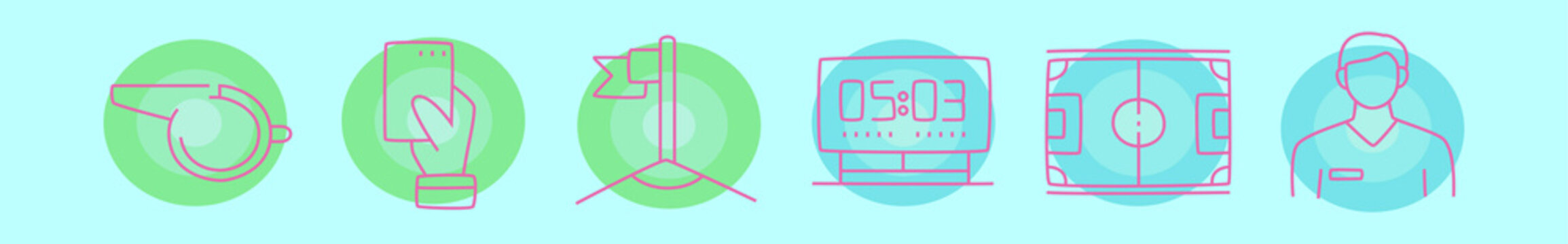 set of sport cartoon icon design template with various models. vector illustration isolated on blue background