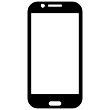 Smartphone icon. Simplified picture for signs.