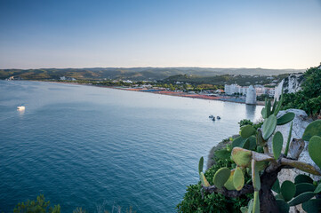 Beach of Vieste with famous Pizzomunno, Gargano Peninsula