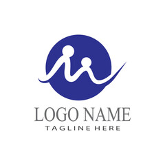 M Letter Logo Template vector illustration design