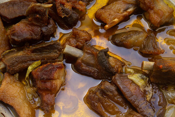 Roasted pork ribs