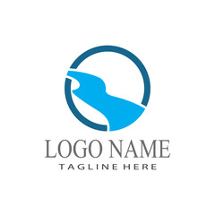River vector icon illustration logo design