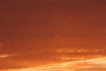 late beautiful sunset with clouds, natural beauty background