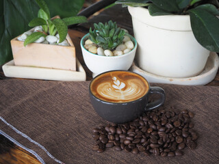 Obraz na płótnie Canvas coffee cup latte art