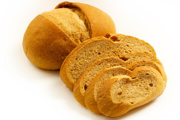 Sliced breads. Healthy food. Background texture.