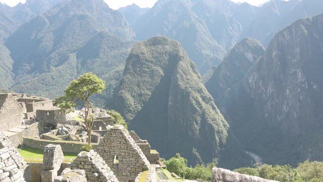 Machu Picchu Ruins Wide Shot 