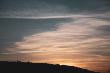sunset in the mountains