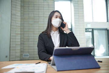 Asian woman in the office