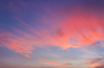 Fototapeta premium red sunset sky background in the evening on twilight 