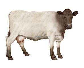  vache laitière, animal, ferme, bétail, tête noir, blanche, brun, agriculture, gazon, mollet, taureau, champ, mammifère, isolé, boeuf, exploitation laitière, prairie, nature, domestique, lait, vert, r