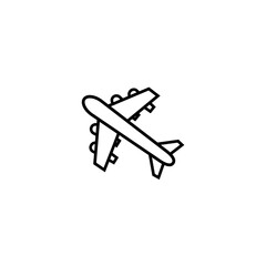 airplane line icon on white background