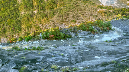 canyon with river La blanche Torrent