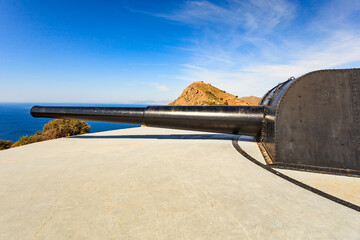 Battery de Castillitos in Spain. Tourist site