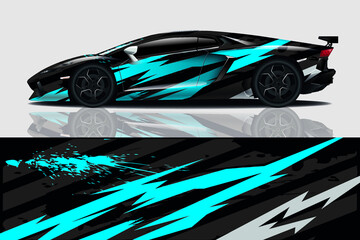 Car wrap graphic racing abstract background for wrap and vinyl sticker