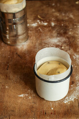 Easter Holiday cake colored eggs festive traditional baked goods sweet dessert treat meal snack outdoor top view copy space  food rustic background 